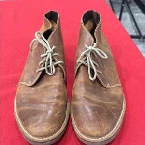 Cole Haan Brown Leather Chukka Boots Weathered Finish